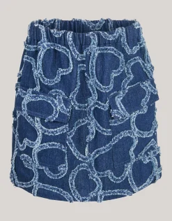 Denim Cargo Rok Donkerblauw