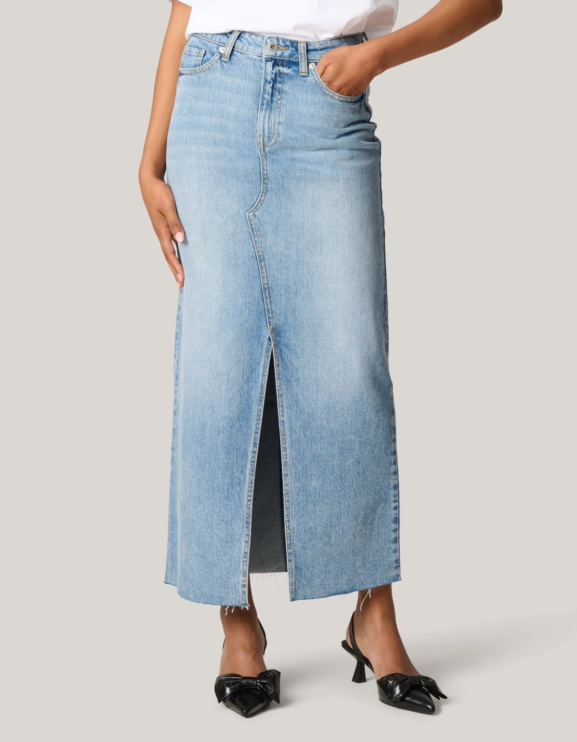 Denim Midi Rok