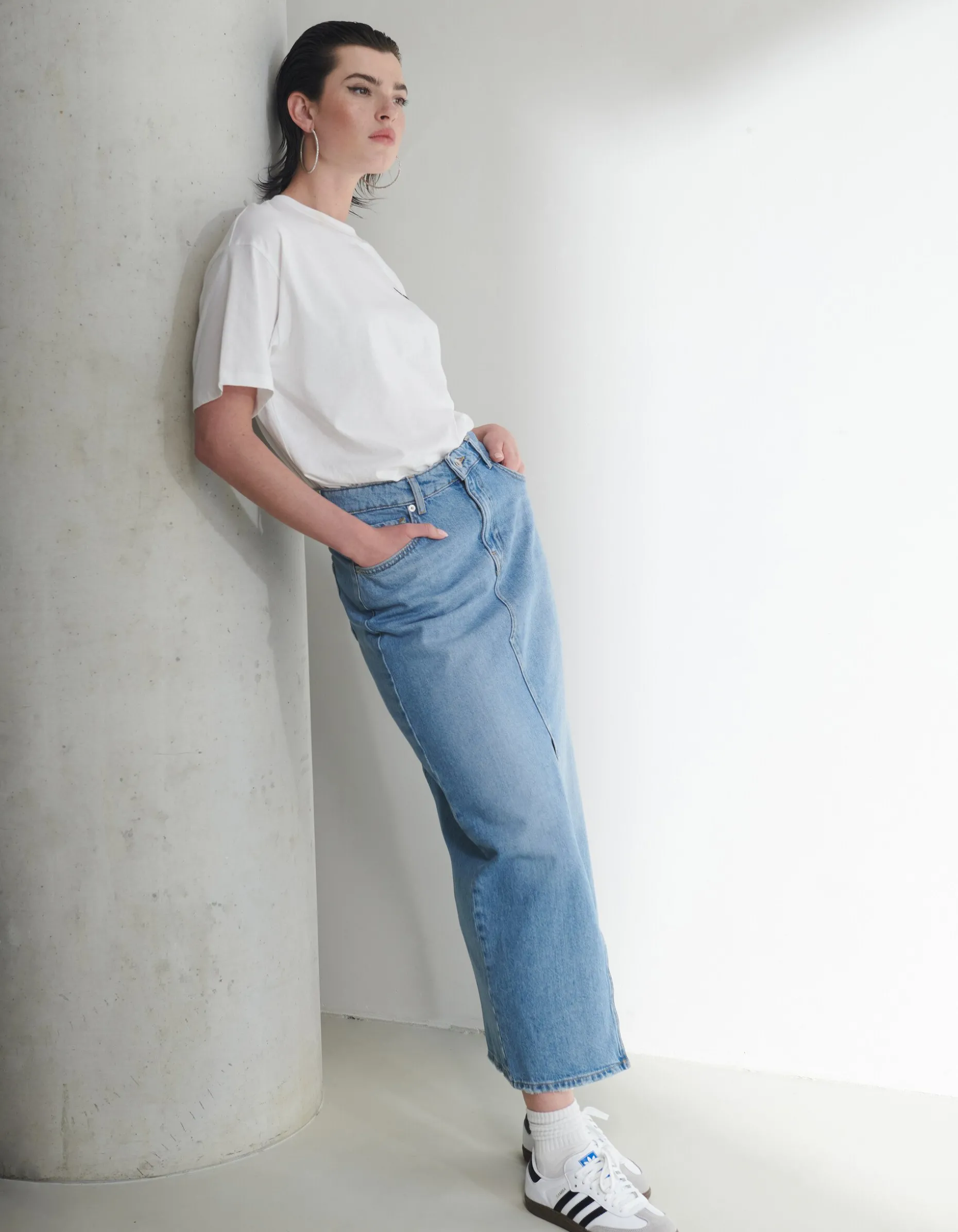 Denim Midi Rok