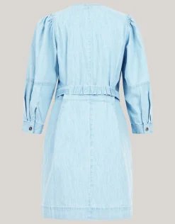 Denim Mini Jurk Bleached