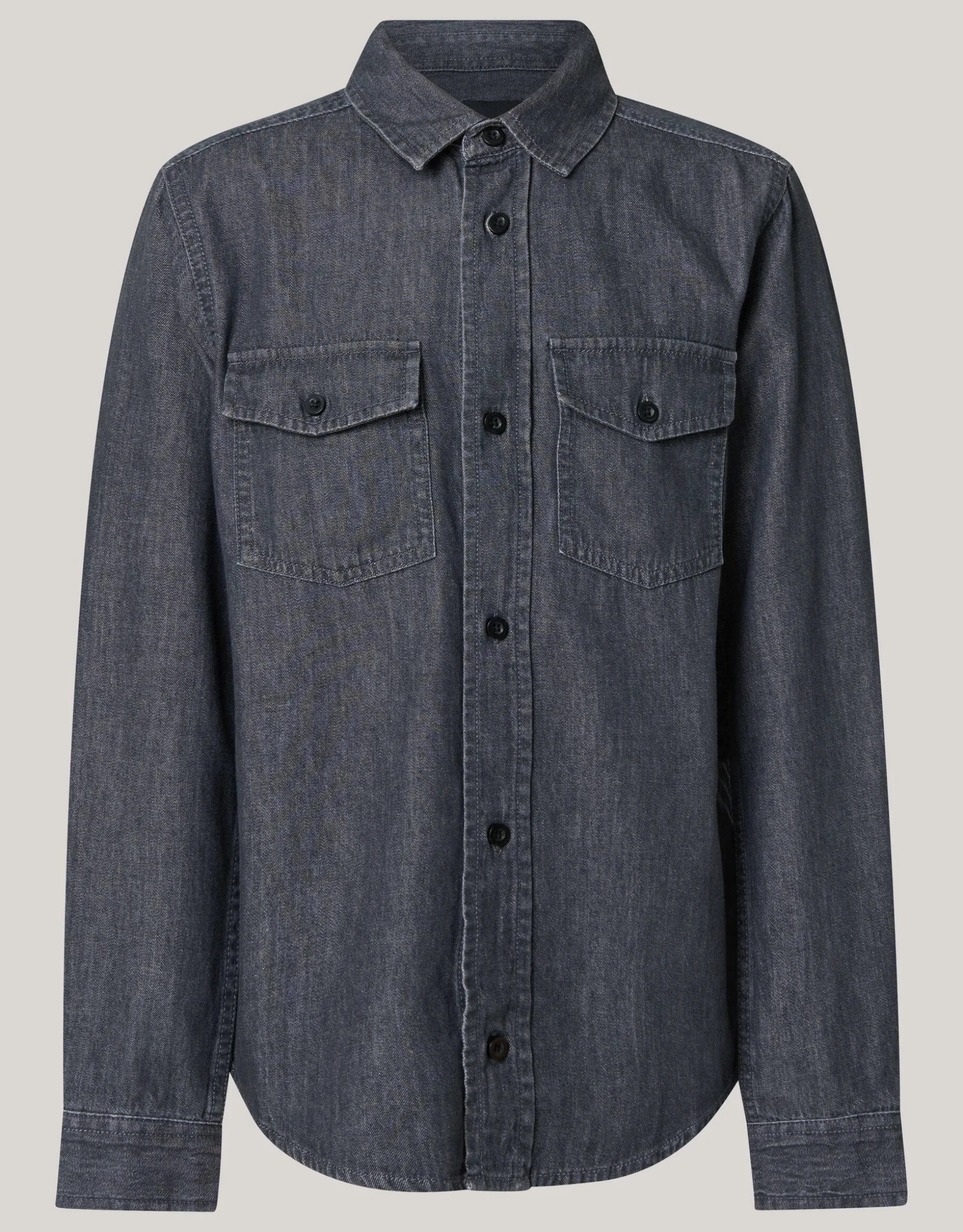 Denim Overhemd Donkergrijs