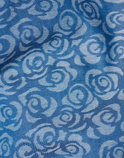 Denim Printed Top Blauw
