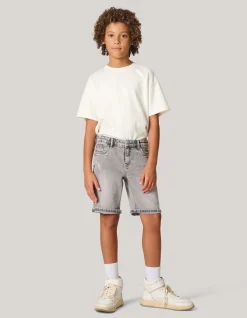 Denim Short Lichtgrijs