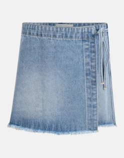 Denim Wrap Skort