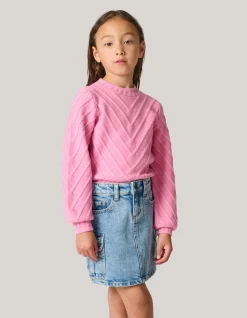 Diagonaal Trui Roze
