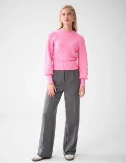 Diagonaal Trui Roze