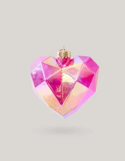 Diamond Heart Kerstbal Roze By Fred