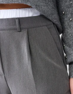 Double Waistband Jogger Donkergrjis