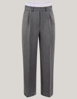 Double Waistband Jogger Donkergrjis