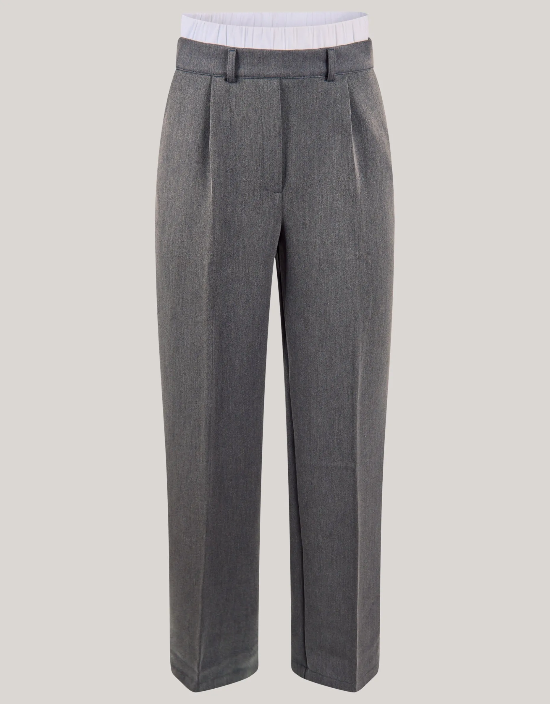 Double Waistband Jogger Donkergrjis