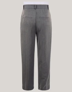 Double Waistband Jogger Donkergrjis