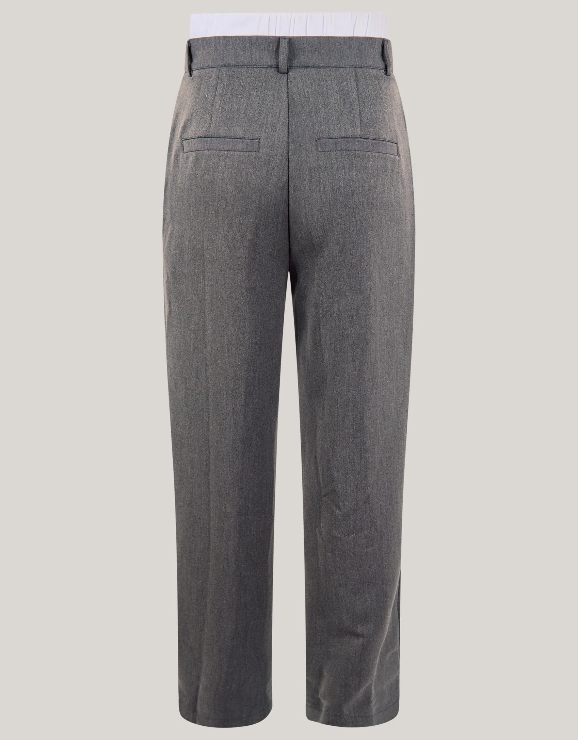 Double Waistband Jogger Donkergrjis