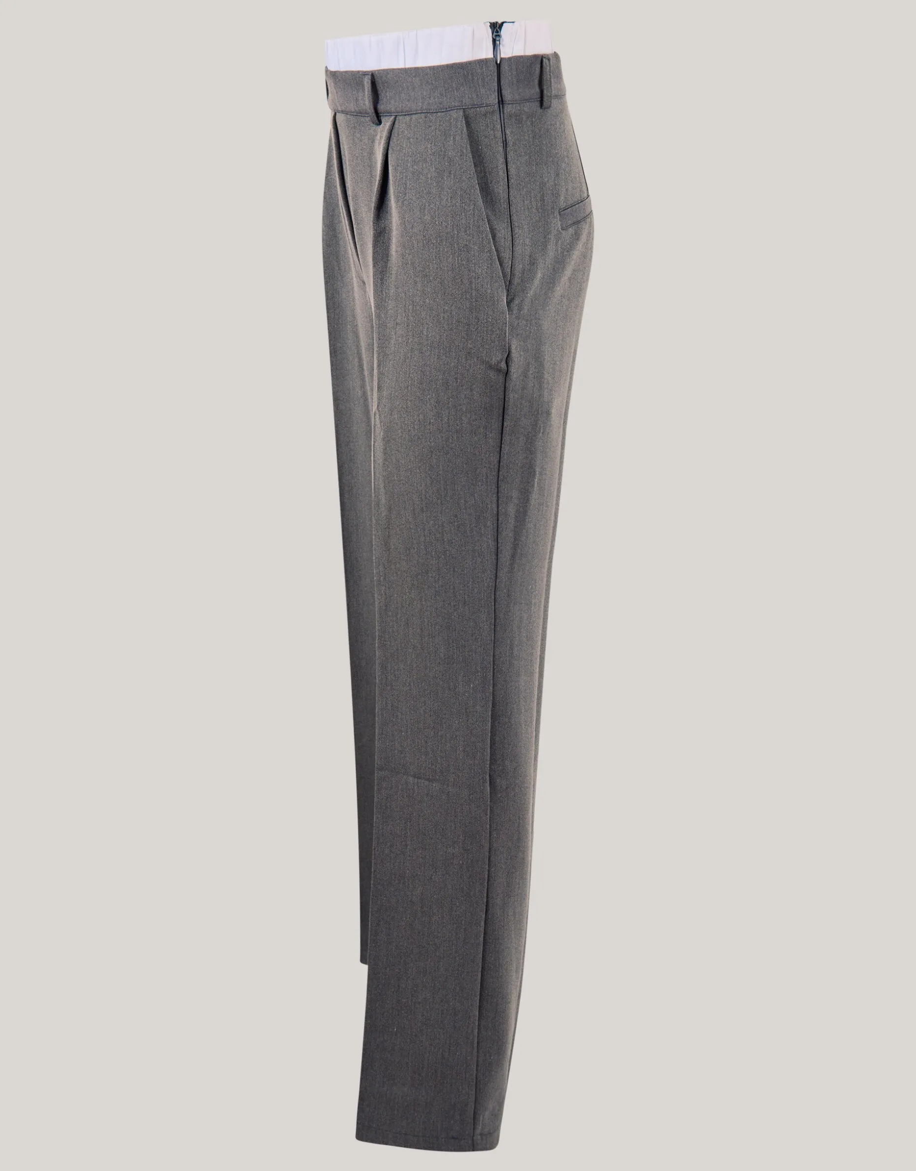 Double Waistband Jogger Donkergrjis