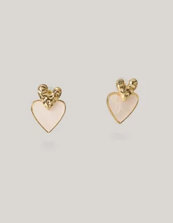 Dubbele Hart Oorbellen Goud