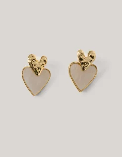 Dubbele Hart Oorbellen Goud