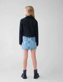 Embellished Cropped Blazer Zwart