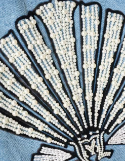 Embellished Denim Gilet By Lizzy