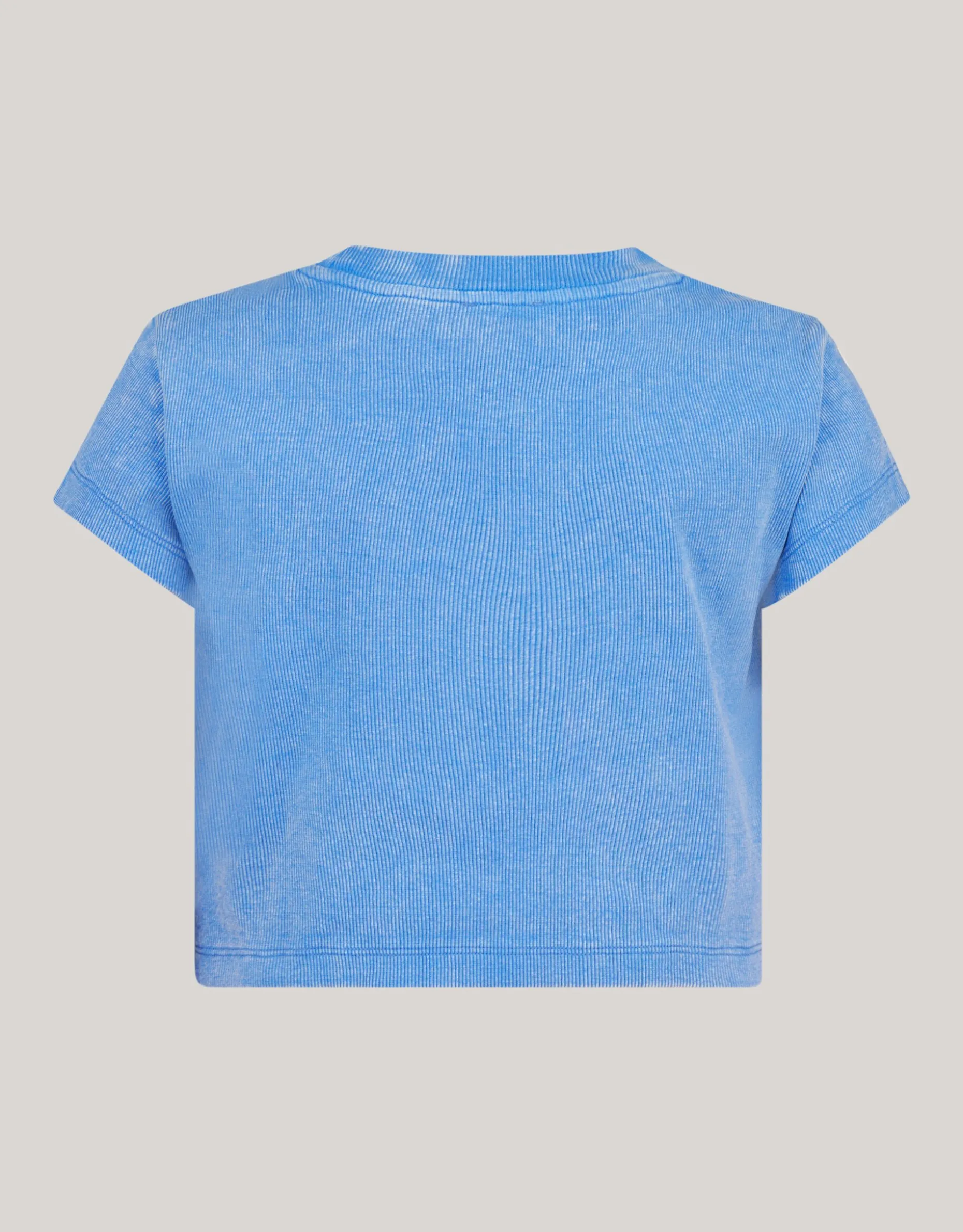 Embroidery Crop Top Blauw