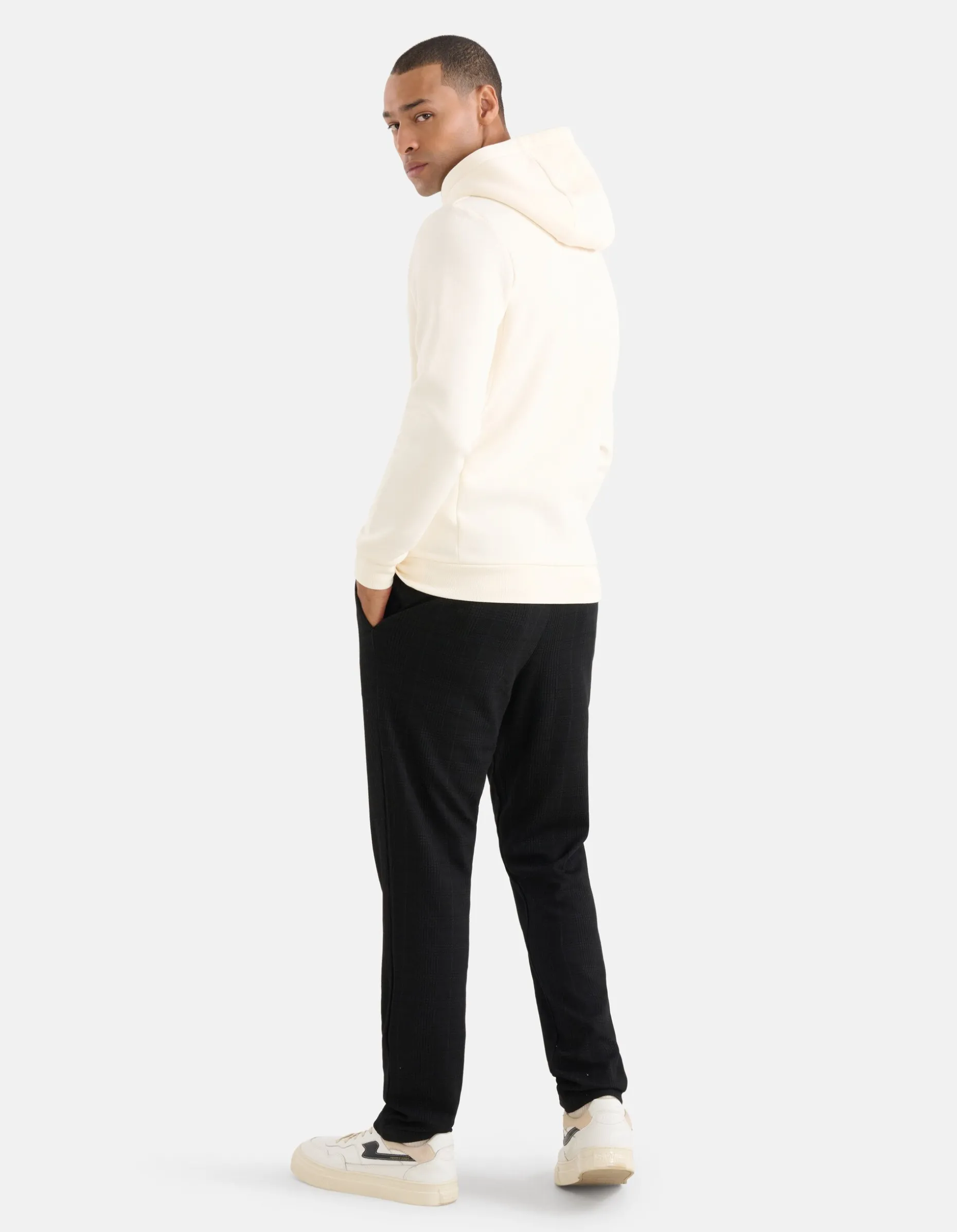 Embroidery Hoodie Gebroken Wit
