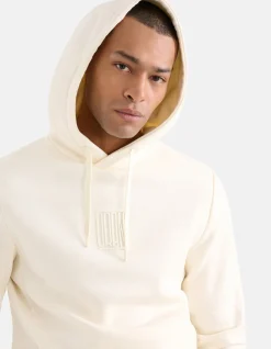 Embroidery Hoodie Gebroken Wit