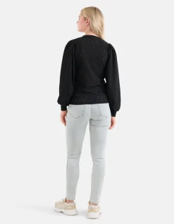 Embroidery Longsleeve Zwart