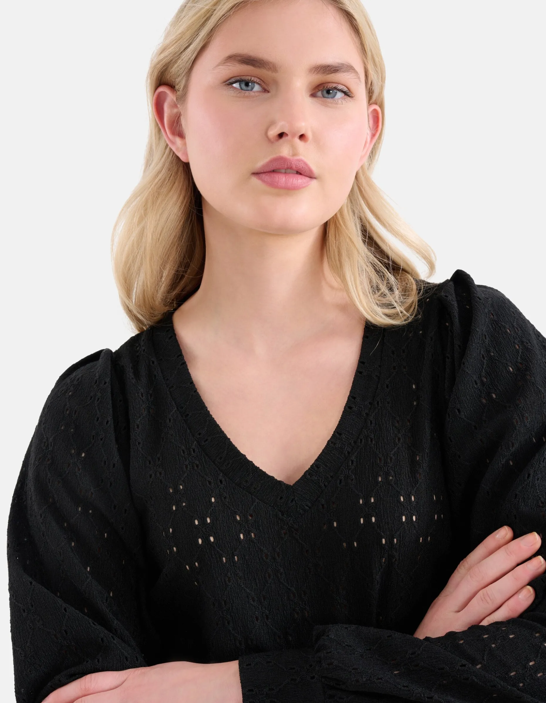 Embroidery Longsleeve Zwart