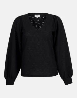Embroidery Longsleeve Zwart
