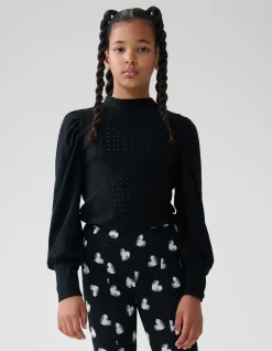 Embroidery Longsleeve Zwart