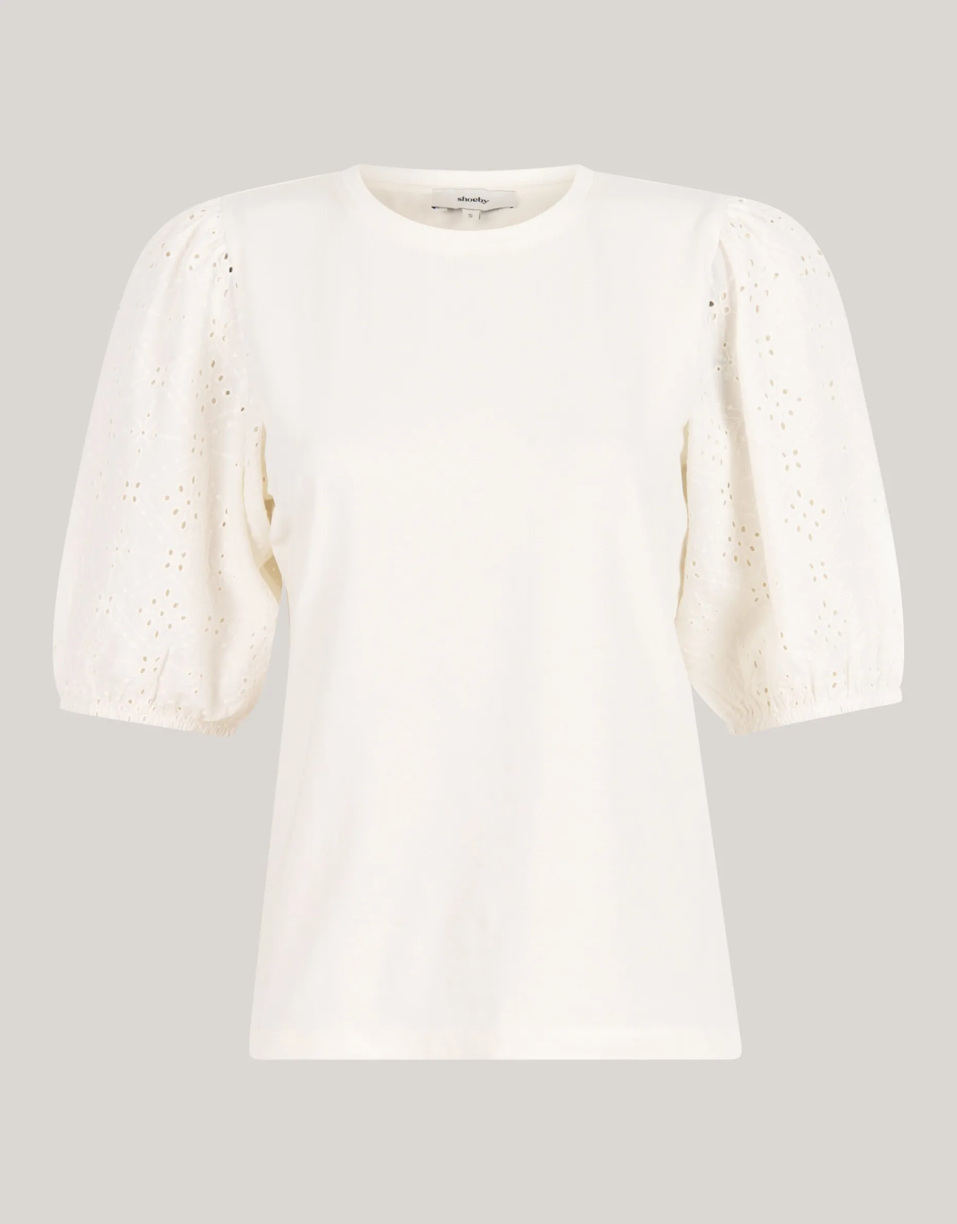 Embroidery Pofmouw T-shirt Wit