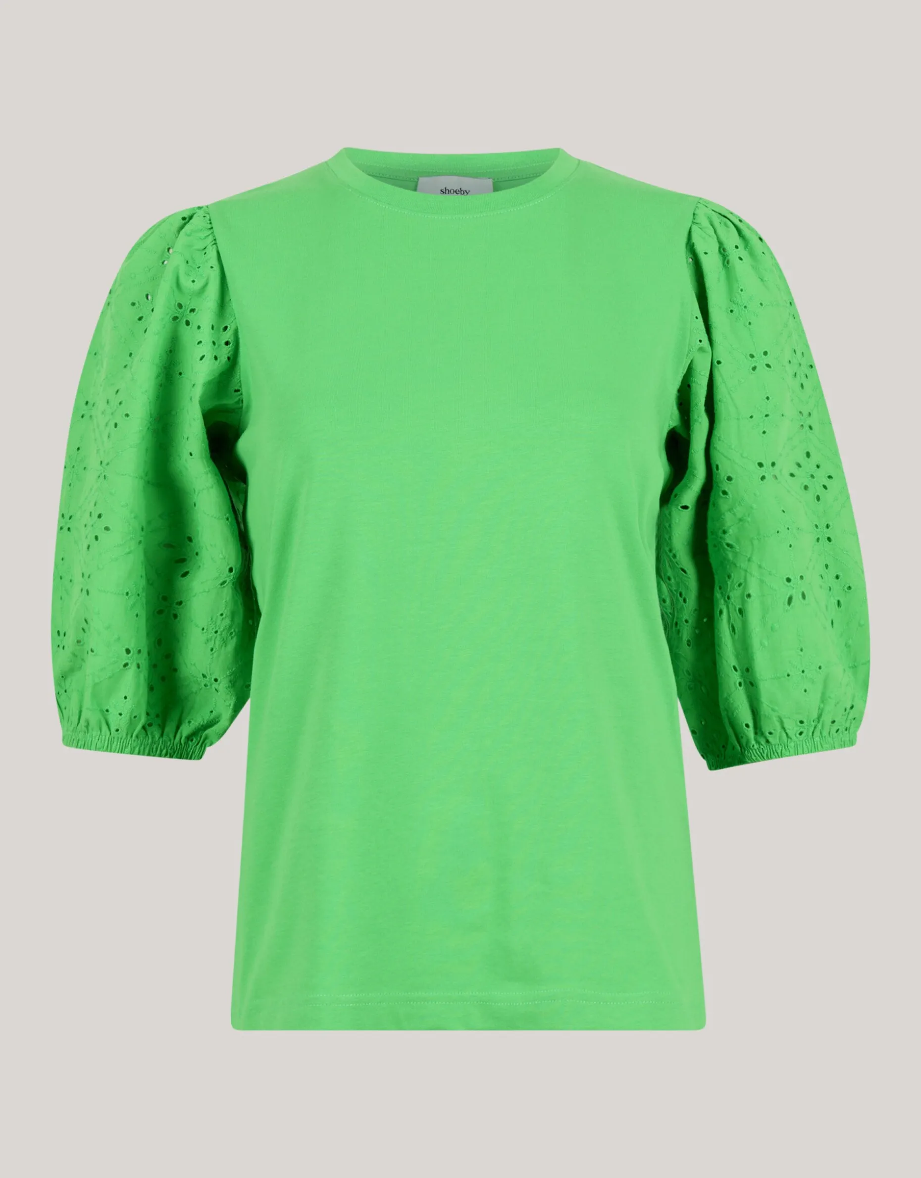 Embroidery Pofmouw T-shirt Groen