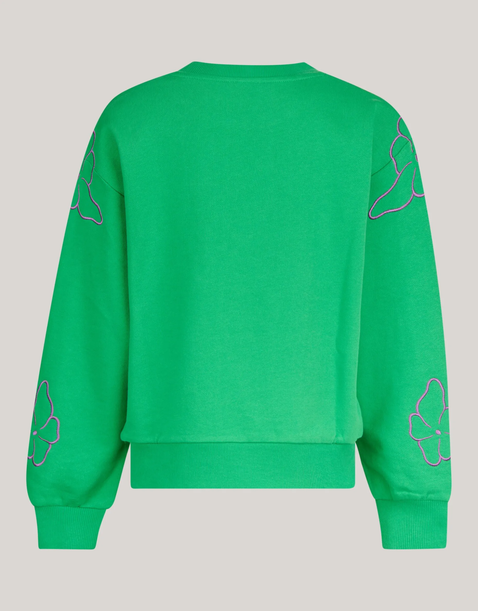 Embroidery Sweater Donkergroen