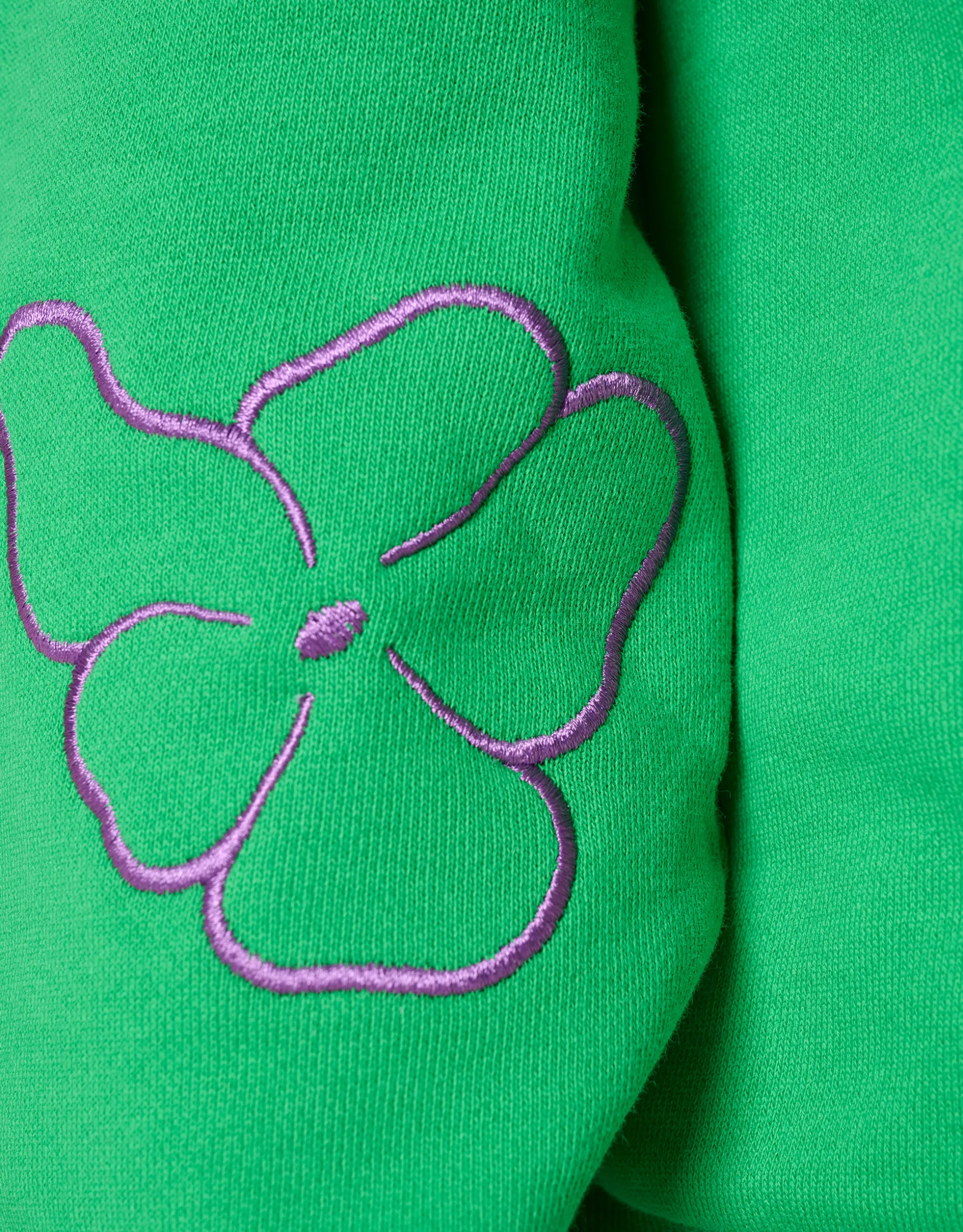 Embroidery Sweater Donkergroen