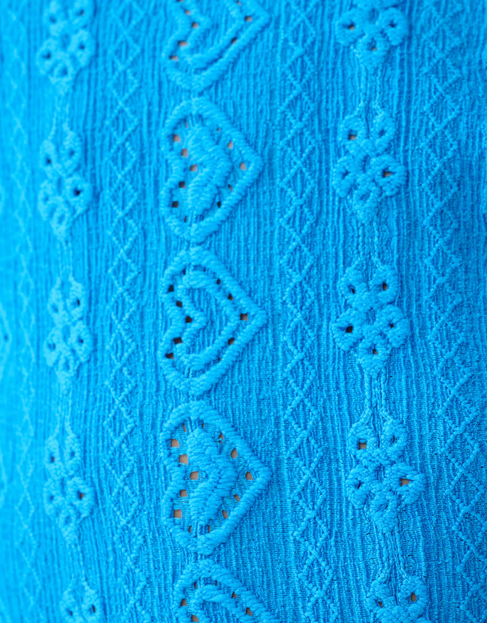Embroidery Top Blauw