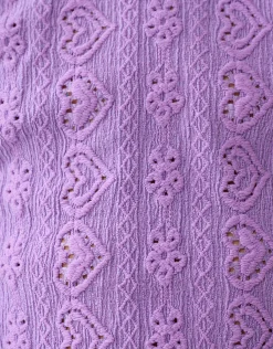 Embroidery Top Paars