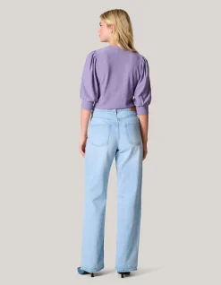 Embroidery Top Paars