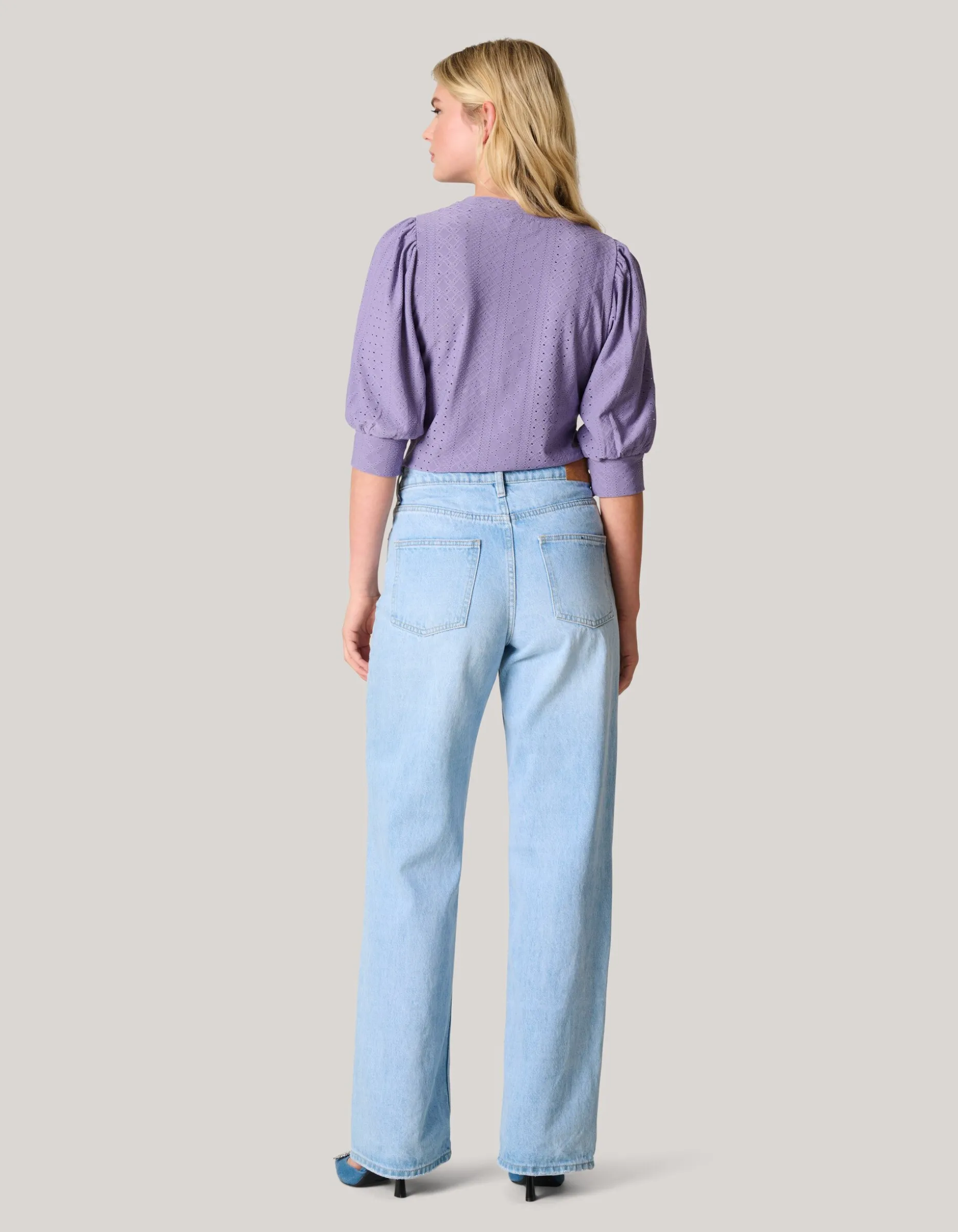 Embroidery Top Paars