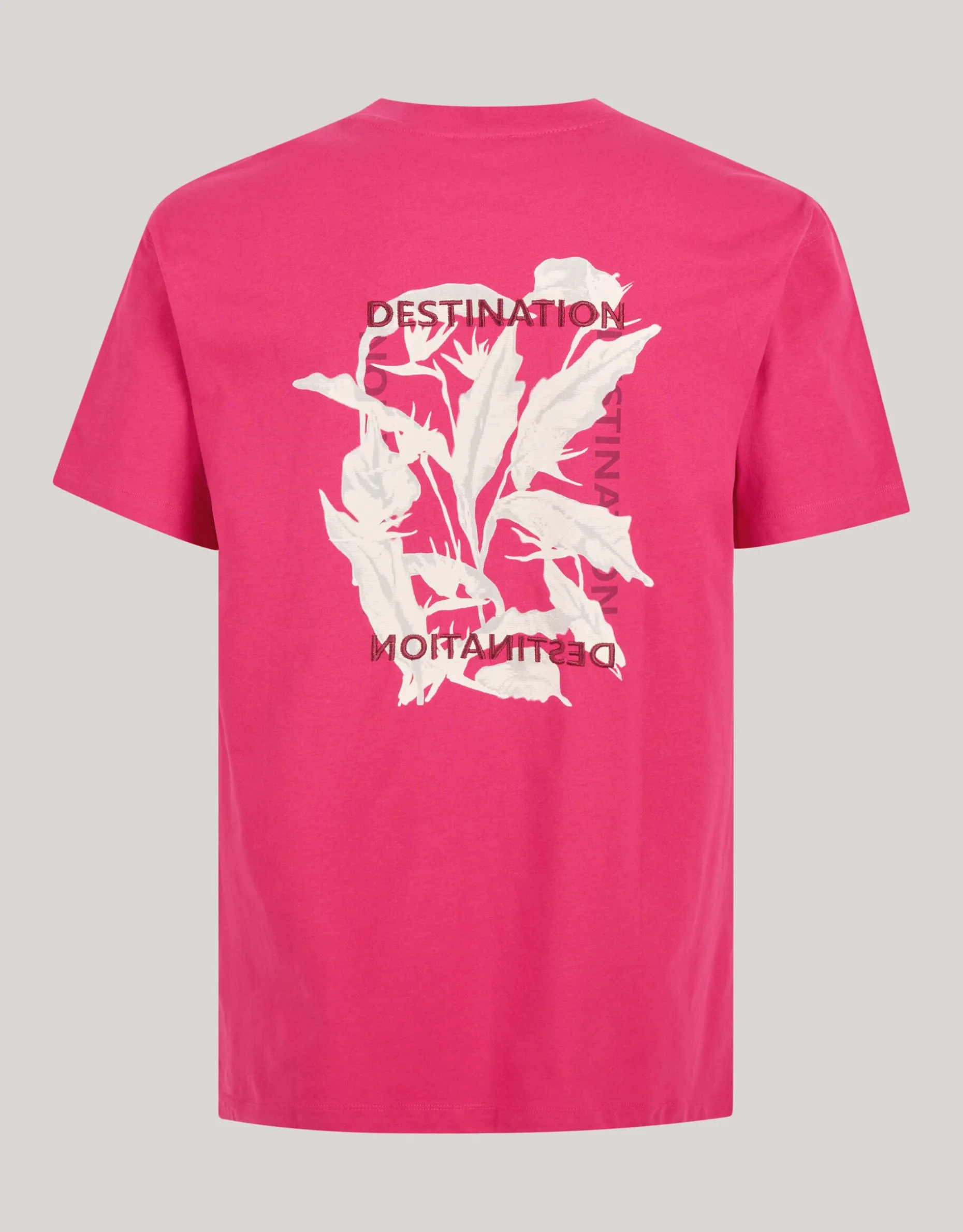 Embroidery T-shirt Rood