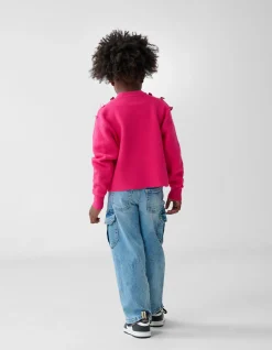 Fancy Button Trui Roze