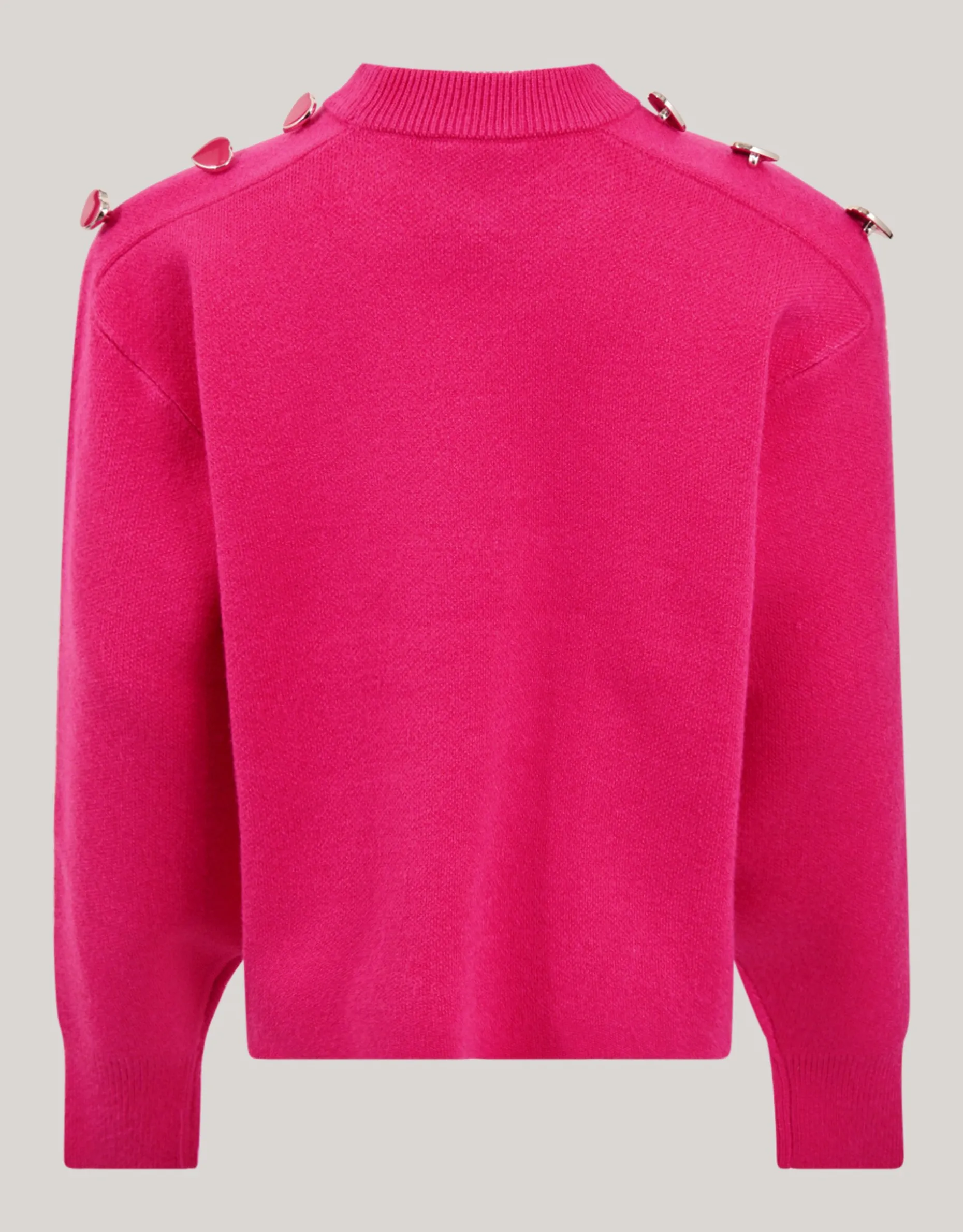Fancy Button Trui Roze