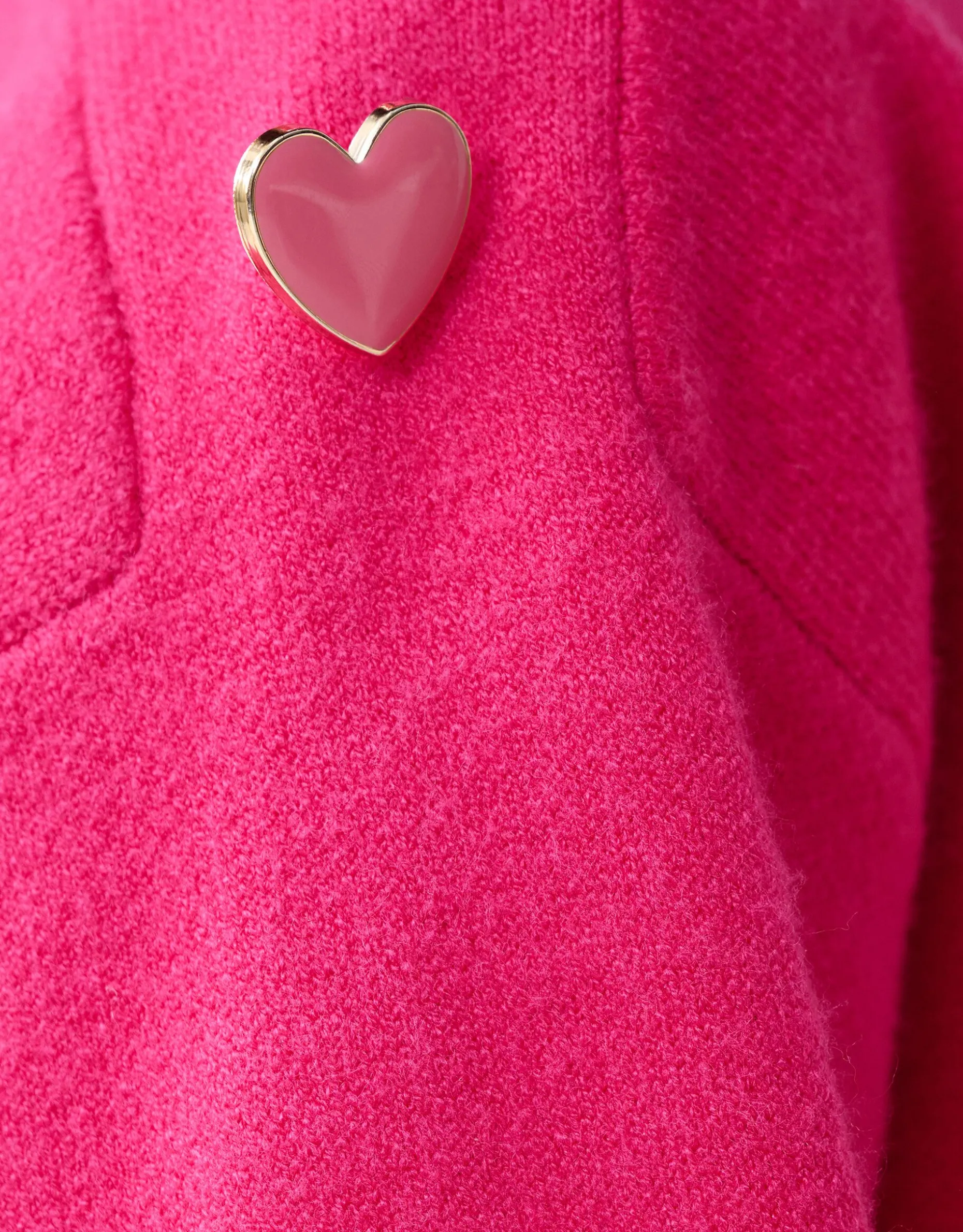 Fancy Button Trui Roze