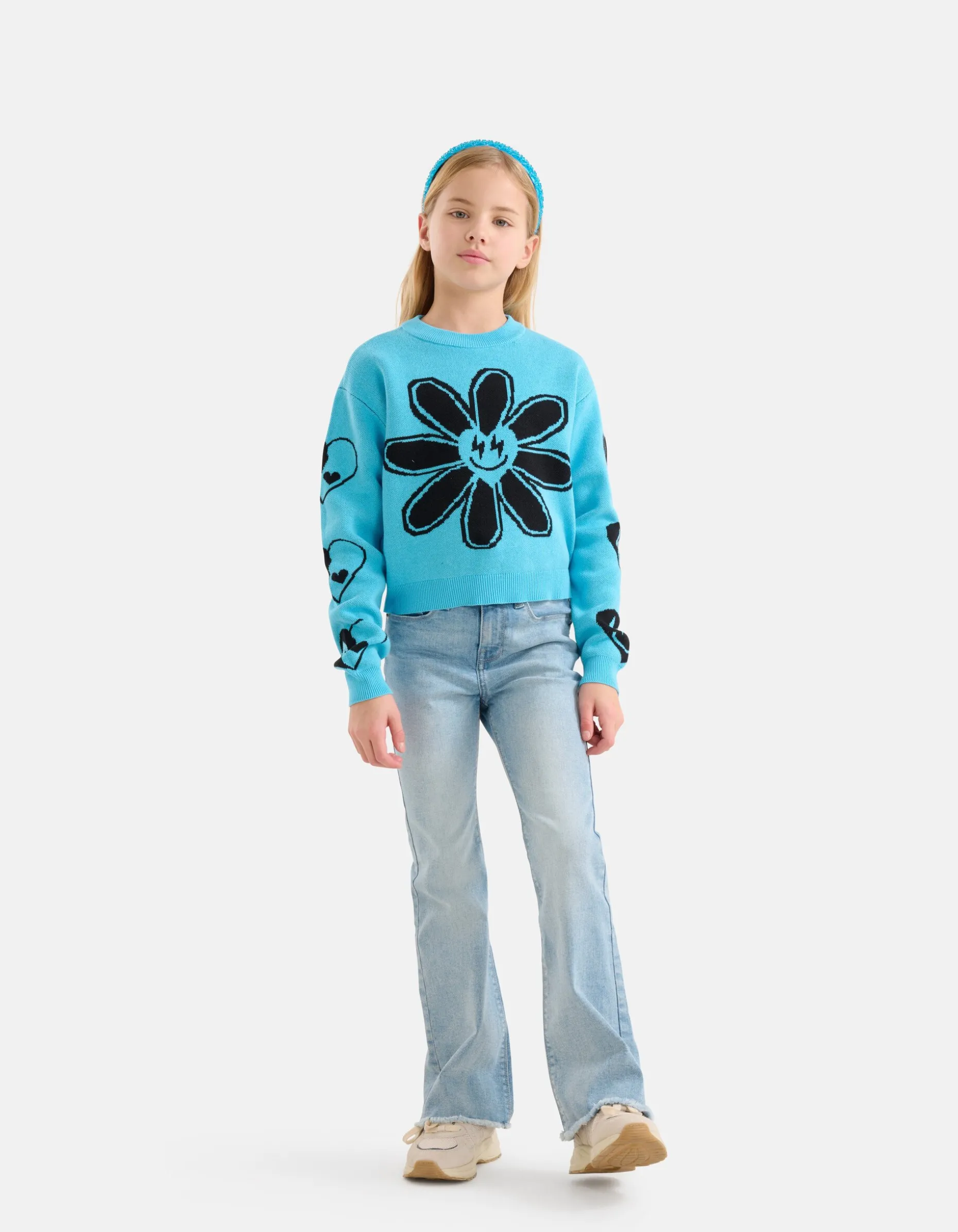 Flared Fit Jeans Bleached
