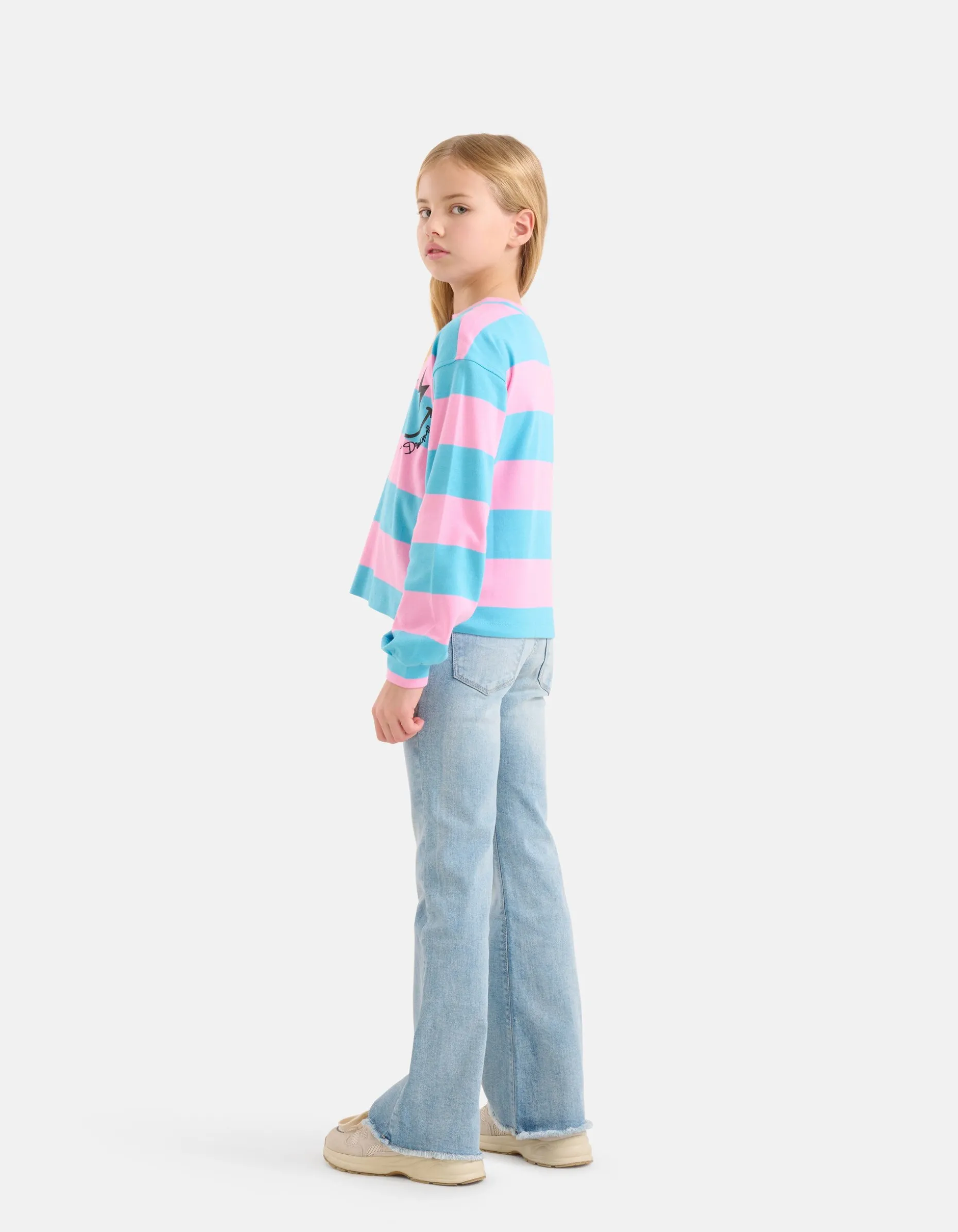 Flared Fit Jeans Bleached