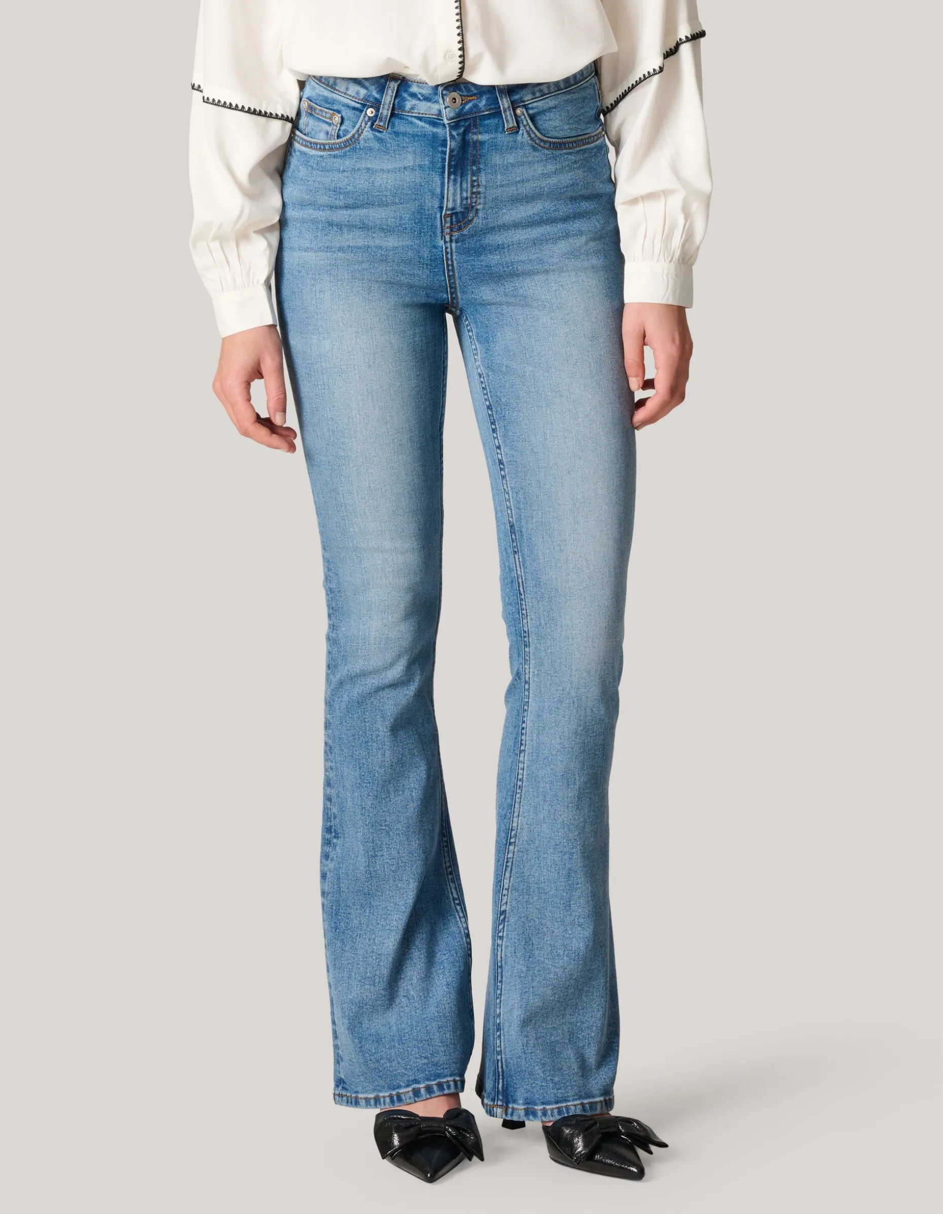Flared Fit Jeans Mediumstone L34