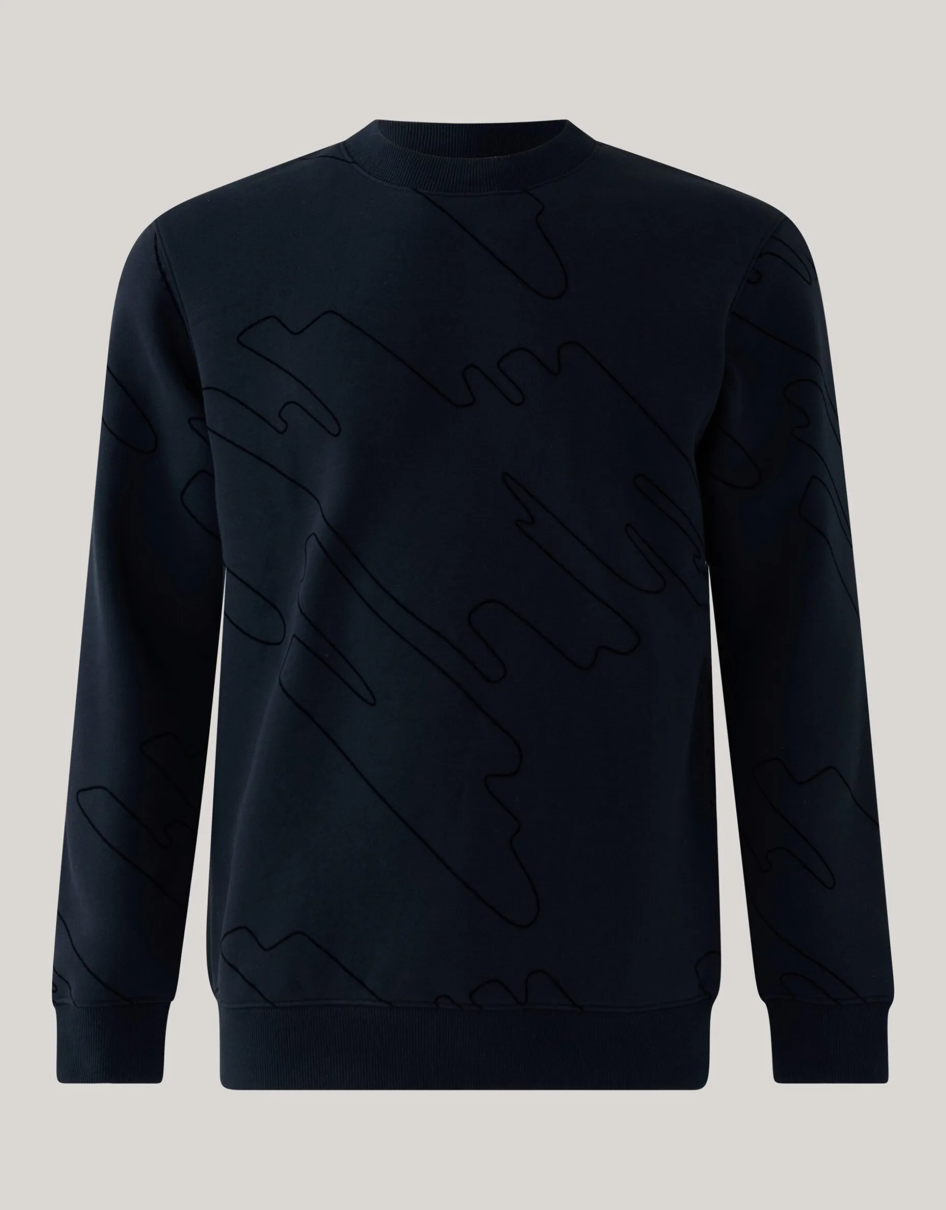 Flock Print Sweater Zwart