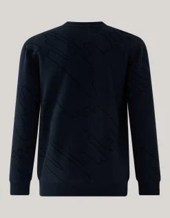 Flock Print Sweater Zwart
