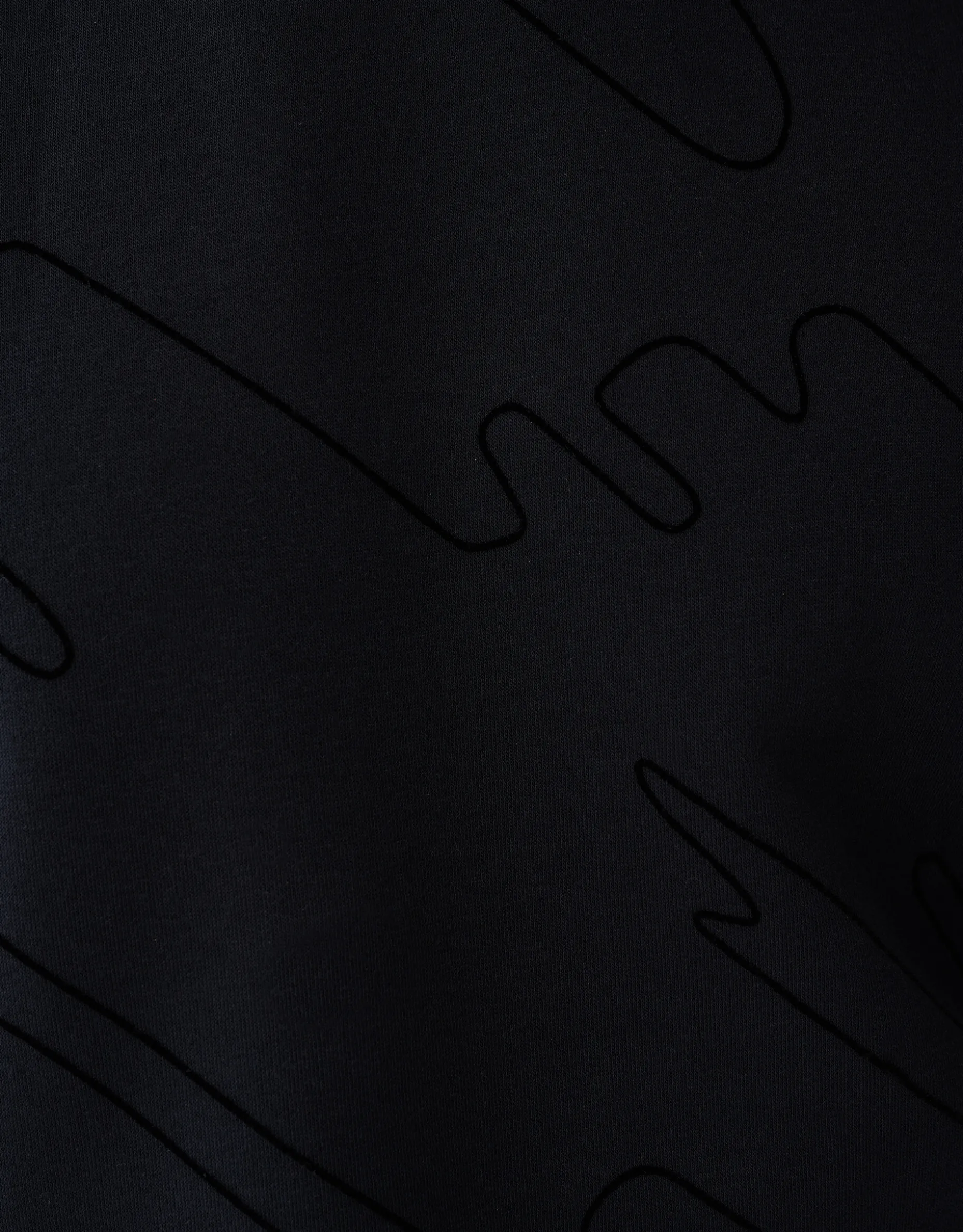Flock Print Sweater Zwart