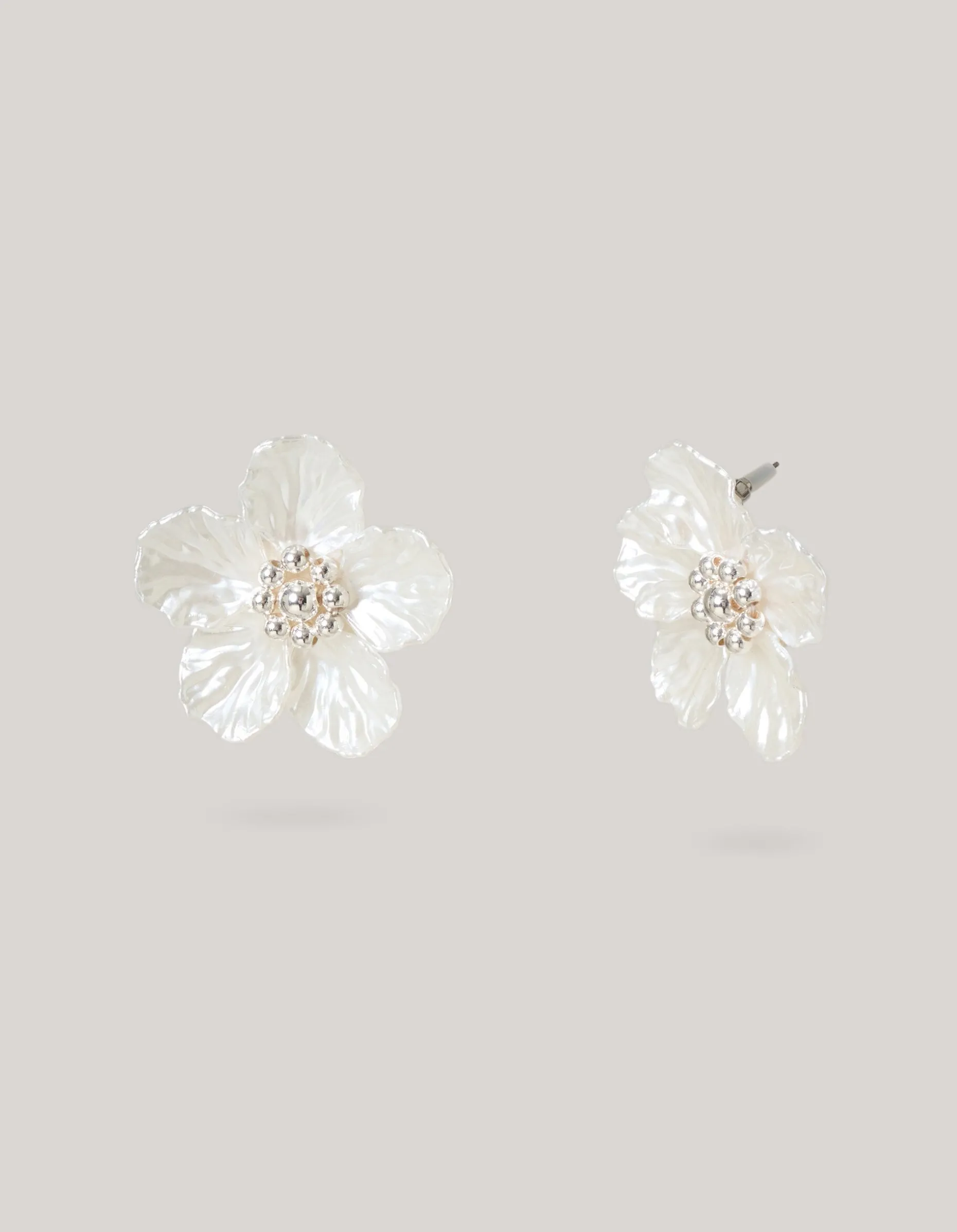 Flower Oorbellen Gebroken Wit