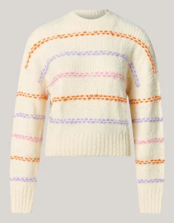 Fun Stripe Trui Gebroken Wit