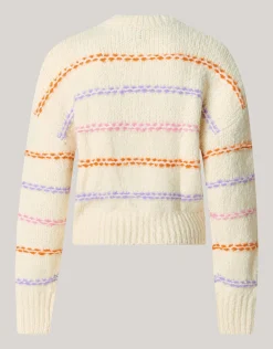 Fun Stripe Trui Gebroken Wit