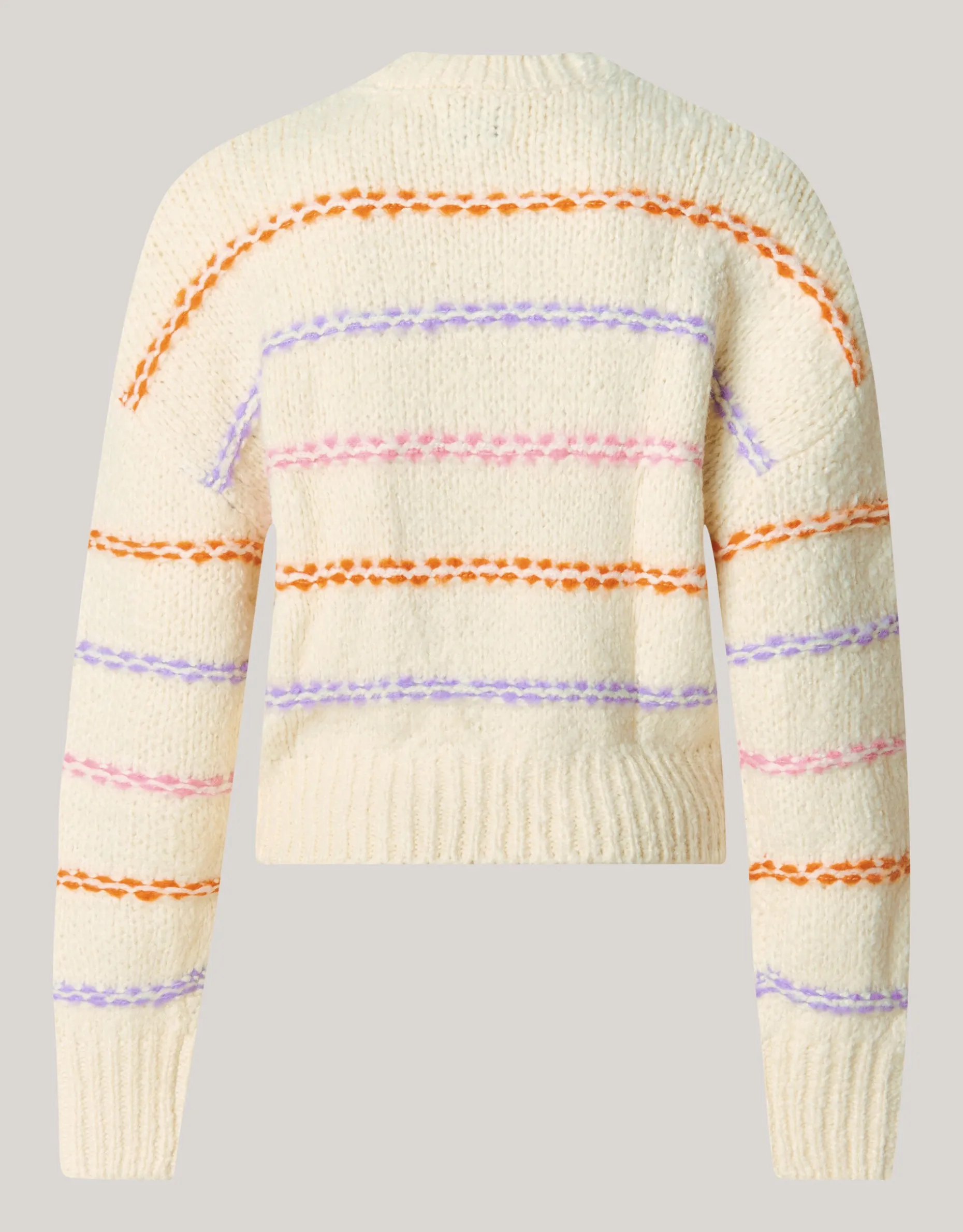 Fun Stripe Trui Gebroken Wit
